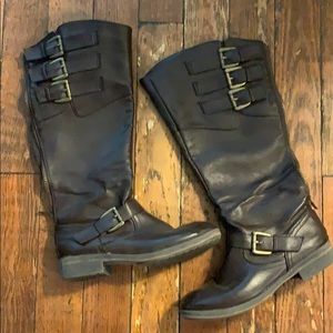 Dark brown riding boots